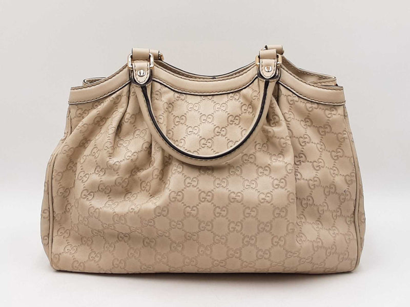 Gucci Sukey Medium Tote Bag In Mystic White Guccissima Leather Fw1125lrxdu