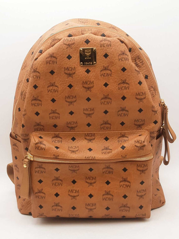 Mcm Stark Monogram Large Beige Backpack Aa0725orzsa
