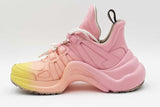 Louis Vuitton Archlight Pink Yellow Gradient Leather Sneakers Sz 37.5 Eb1125exdu