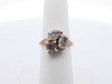 1.51 Cttw "Salt & Pepper" Diamond & 10k Gold Ring 6.2 Gram Size 6.25 Fw0525wwedu