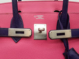 Hermes Birkin 30 Pink Purple Chevre Mysore Palladium Handbag Do0526lrxzxde