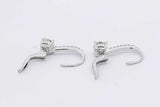 0.94cttw Diamond Leverback Earrings In 18k White Gold 2.1 Grams Eb0426wrxsa