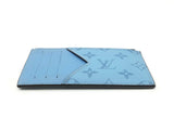 Louis Vuitton Taigarama Coin & Card Holder In Denim Blue Monogram Coated Canvas & Taiga Leather Fw0826oxzdu