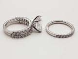 4.95 Cttw Lab Grown Diamonds 10k White Gold 9.1g 3 Ring Set Size 8 Do0526lrxzde