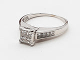1.28 Cttw Natural Diamonds 14k White Gold 4.1g Ring Size 9.75 Do0626worde