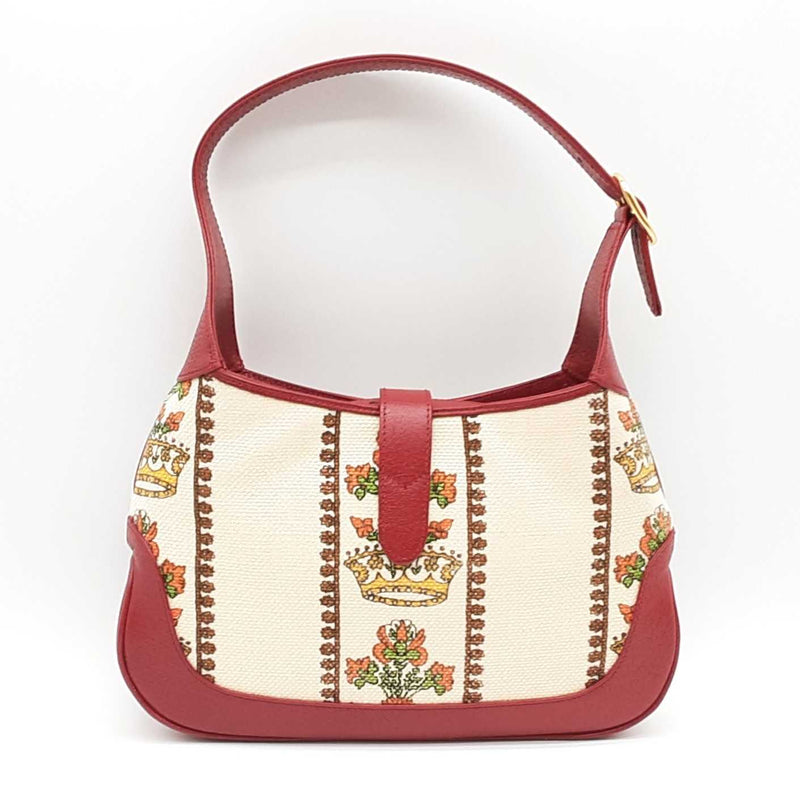 Gucci Jackie 1961 Crown Canvas Shoulder Bag Sd0525izxde