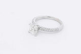 1.12ctw Asscher Cut Diamond Ring In 14k White Gold 2.6 Grams Size 4 Eb0525lpzxsa
