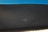 Gucci Gg Monogram Blue Leather Zip Around Wallet Eb0626lrxde