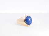Star Sapphire & 10k Yellow Gold Signet Ring 10.9 Grams Size 8.25 Fw0426wcrdu