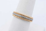 Tiffany & Co. Rope Diamond 18k Yellow Gold Platinum Ring 6.6g Sz 7.5 Eb826orxzde