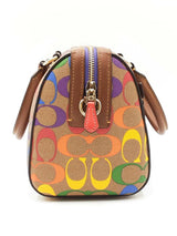 Coach Rowan Limited Edition Pride Satchel In Rainbow Signature Coated Canvas Fw0826lcrdu