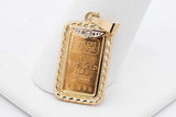 Credit Suisse 999.9 Fine Gold Pendant Set In 18k Gold 2.7 Grams Eb0926pxzde