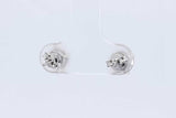 2.12ctw Lab Grown Round Diamond Stud Earrings 925 Sterling Silver 1g Eb1124ocrdu