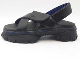 Burberry Pebbled Leather Sandals Black Size 11 Aa0326rzsa
