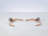 0.40 Cttw Diamond & 14k Rose Gold Leverback Earrings 5.6 Grams Fw0925prxdu