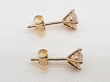 1.00 Cttw Lab Grown Diamonds 14k Yellow Gold 0.8g Stud Earrings Do0325lsxde