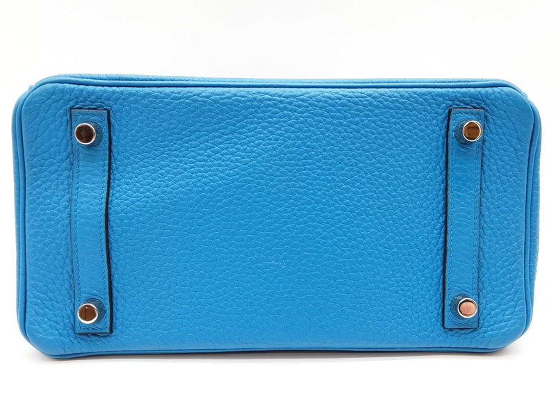 Hermes Birkin 25 Bleu Zanzibar Blue Togo Palladium Handbag Do0825lirxzde