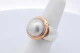 Pearl Ring In Sterling Silver 14.1 Grams Size 7 Eb1024ordu