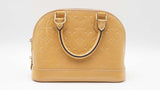 Louis Vuitton Alma Bb Beige Monogram Vernis Handbag Sd0626oezdu