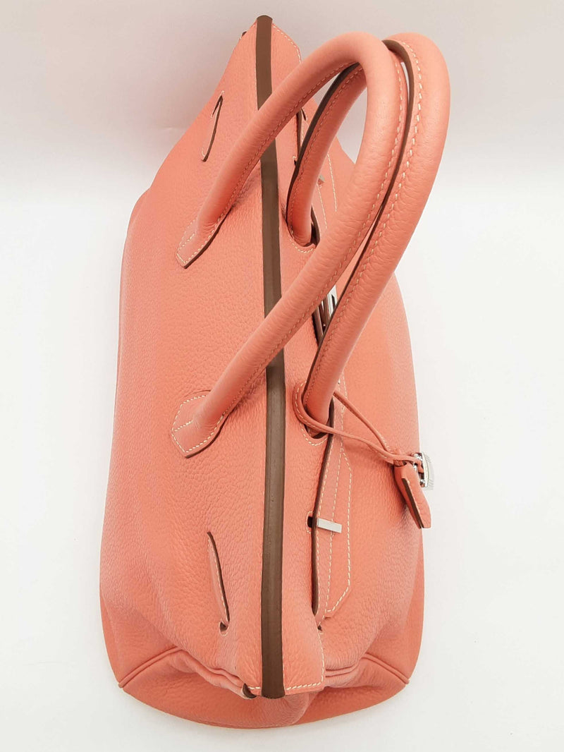 Hermes Birkin 35 Rose Tea Pink Clemence Palladium Handbag Do0825wxzxde
