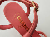 Chanel Goatskin Parthenon Platform Heels Pink Size 36 Aa0525crsa