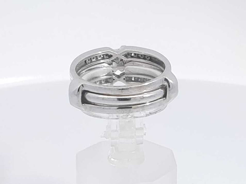 0.60 Cttw Diamond 14k White Gold Ring 7.9 Grams Size 7 Aa0725rxzsa