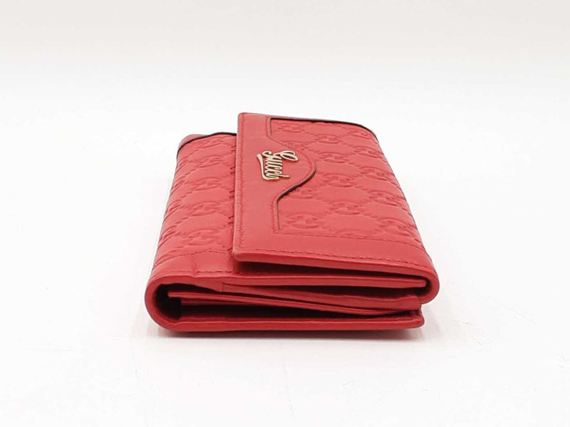 Gucci Gg Guccissima Red Leather Continental Long Wallet Fw0625orzdu