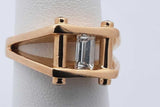 0.20ctw Emerald Cut Diamond Ring In 18k Yellow Gold 6.9 Grams Size 6 Eb0426rxzdu