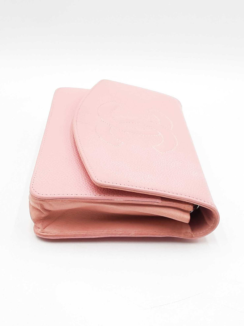 Chanel Timeless Wallet On Chain In Pink Caviar Leather Fw0125wxzdu