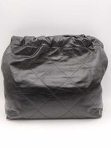 Chanel 22 Quilted Black Leather Hobo Shoulder Bag Eb1026olxzsa