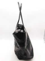 Balmain Track Shiny Leather Black Tote Bag Sd0725rzxsa