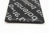 Balenciaga All Over Logo Black Leather Card Wallet Eb0226crsa