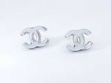 Chanel 2009 Coco Mark Lucite And Silver-tone Cc Logo Stud Earrings Fw0326lwxdu