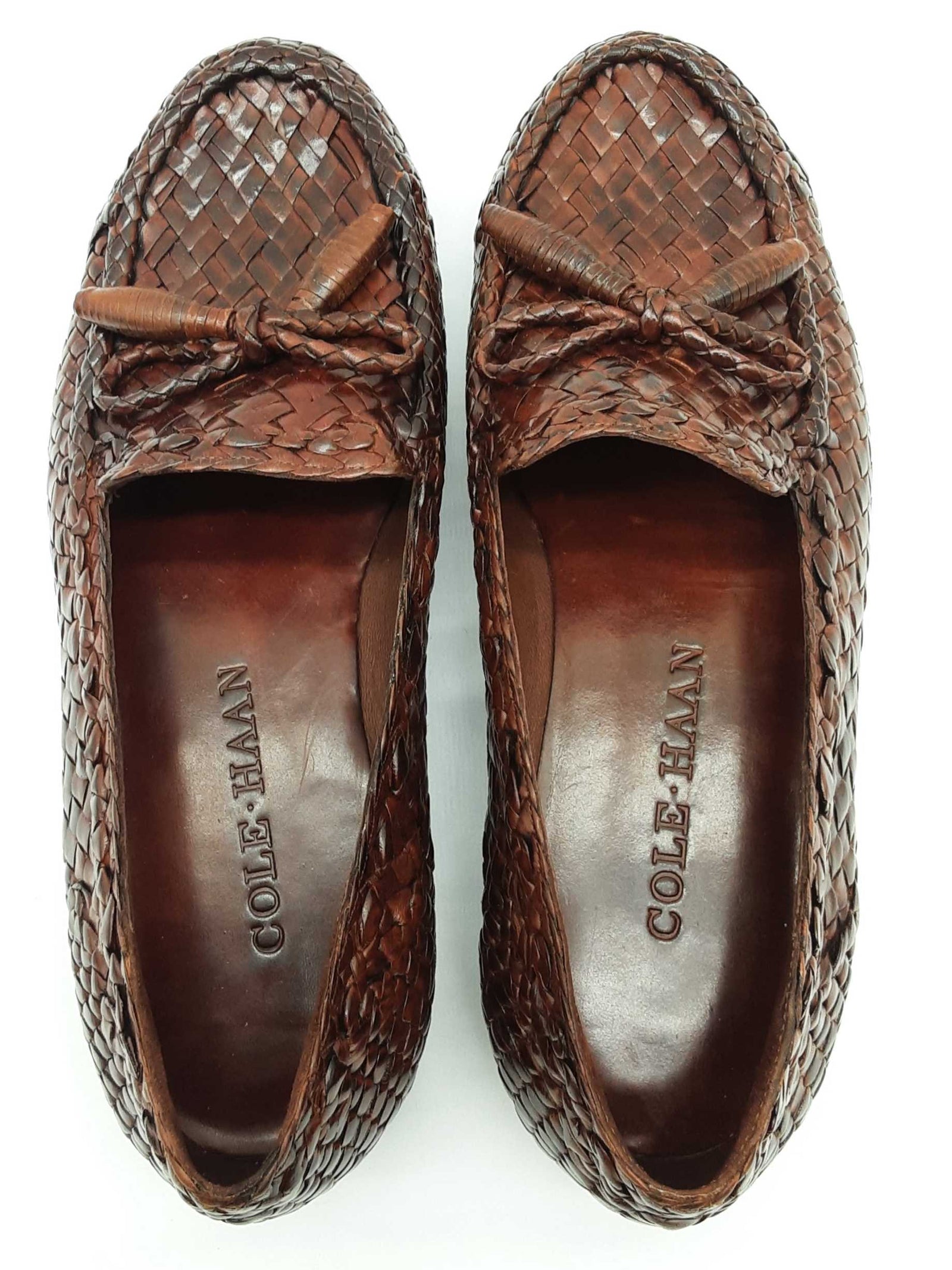 Cole Haan Nutmeg Brown Woven Leather Loafers Size Us 7m Do0925exde