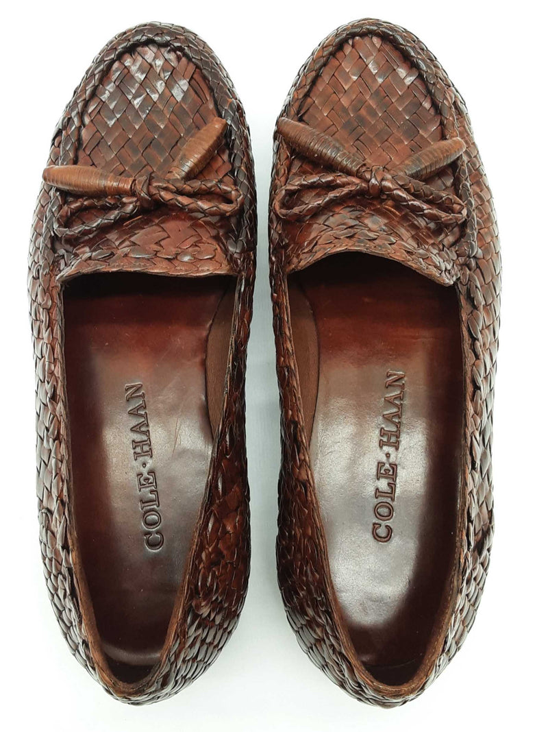 Cole Haan Nutmeg Brown Woven Leather Loafers Size Us 7m Do0925exde