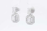 2.08cttw Lab Grown Diamond Drop Stud Earrings In 14k White Gold 2.8g Eb0826crxsa