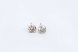 Approx. 1.2ctw Diamond Screw Back Stud Earrings In 14k White Gold Eb0423icrsa