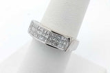 0.78cttw Princess Cut Diamond Ring In 14k White Gold 5.2g Size 6.75 Eb0926prxsa