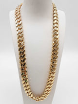 25.75 Cttw Diamonds 10k Yellow Gold 339.5g Solid Cuban Chain 26 In Do0725lexzxde