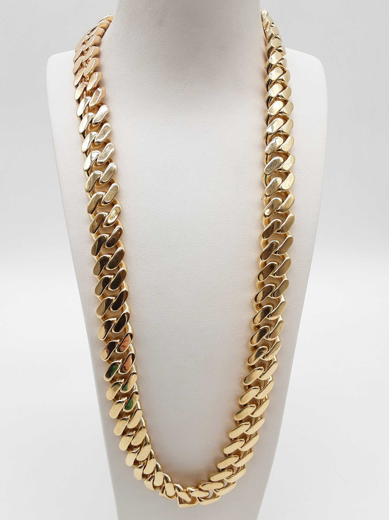25.75 Cttw Diamonds 10k Yellow Gold 339.5g Solid Cuban Chain 26 In Do0725lexzxde