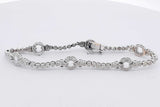 0.9cttw Diamond Tennis Bracelet In 18k White Gold 11.3 Grams 7 Inch Eb0726lxxzsa