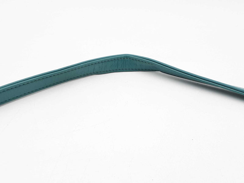 Chanel Full Flap Crossbody Bag In Teal Quilted Crumpled Calfskin Fw0925ozxzdu