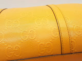 Gucci 625768 Gg Yellow Perforated Leather Weekender Duffle Bag Do1225przde