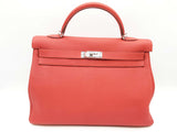 Hermes Kelly 40 Vermillion Red Togo Palladium Shoulder Bag Do0523erxzde