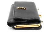 Yves Saint Laurent Mini Black Leather Crossbody Wallet Eb0326oxzdu