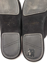 Dolce & Gabbana Marcello Black Suede Slip On Loafers Size 6.5 Eb1225lxzdu