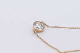 1.10ctw Lab Grown Diamond Pendant Necklace 14k Yellow Gold 1.9g 16 In Eb326rxzsa
