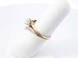 0.50 Cttw Diamond & 14k Yellow Gold Bypass Ring 4.6 Grams Size 6 Fw0926wrxdu