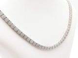 11.64 Cttw Diamond & 10k White Gold Tennis Necklace 54.9g 22 Inch Fw1025pxzxdu