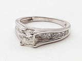 0.43 Cttw Natural Diamonds 14k White Gold Ring Size 5 Do0126osxde